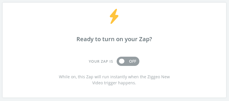 Zap completed