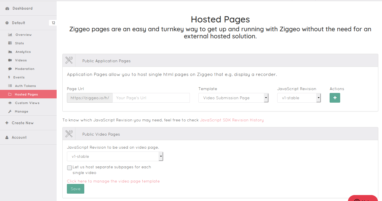 Hosted Pages