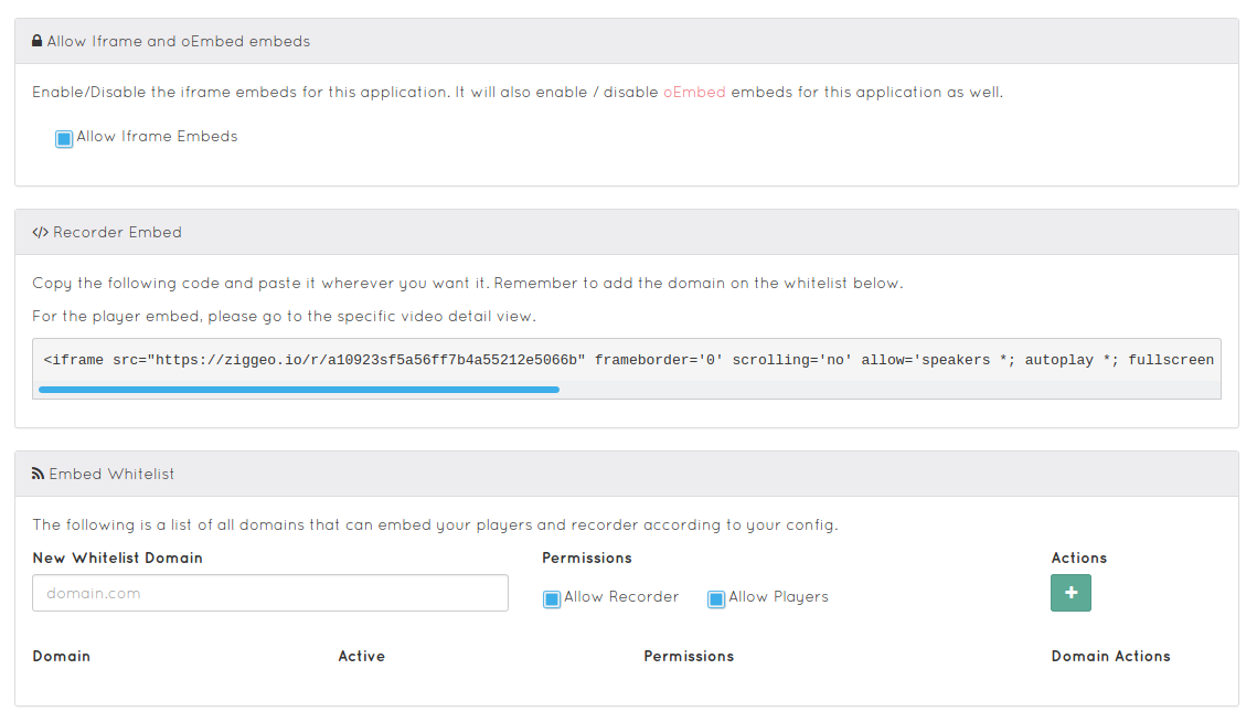 Iframe Embeds enabled