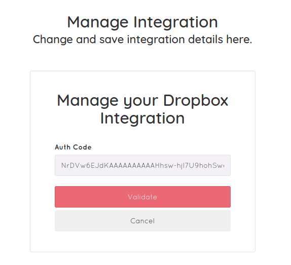 Validate your auth token