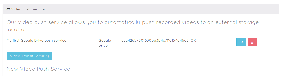 Auto push - Google Drive integrations created