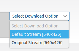 Video List Download Option