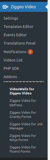 Videowalls for Ziggeo Video - settings
