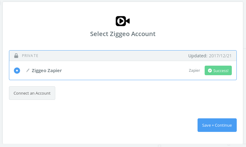 Connected and tested - Ziggeo and Zapier can now talk!