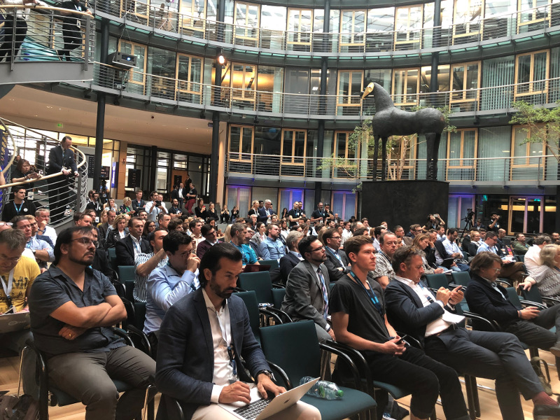 Packed house at the Allianz building Berlin