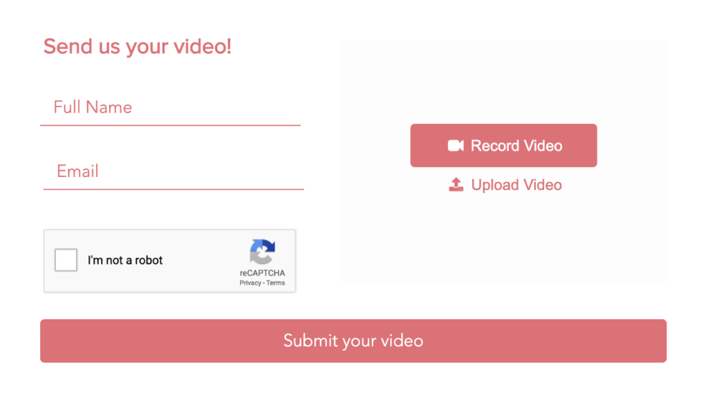 Example of video recorder inside Wix Form