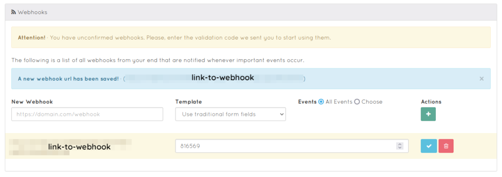 Ziggeo Dashboard - Adding Webhook - webhook URL verification